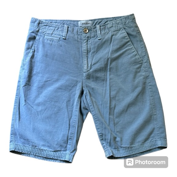 Calvin Klein Blue Flat Front Cotton Performance‎ 5-pocket Golf Shorts Men’s 31. - Picture 1 of 5
